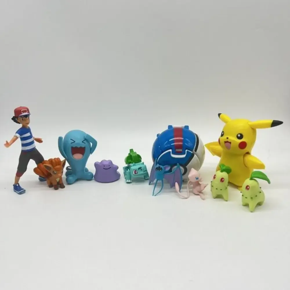 Wicked Cool Toys Pokémon Lot Pikachu Ash Dido Wobbuffet Vulpix More Figures Toy